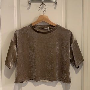 Short velvet tee